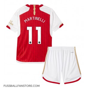 Arsenal Gabriel Martinelli #11 Replik Heimtrikot Kinder 2023-24 Kurzarm (+ Kurze Hosen)